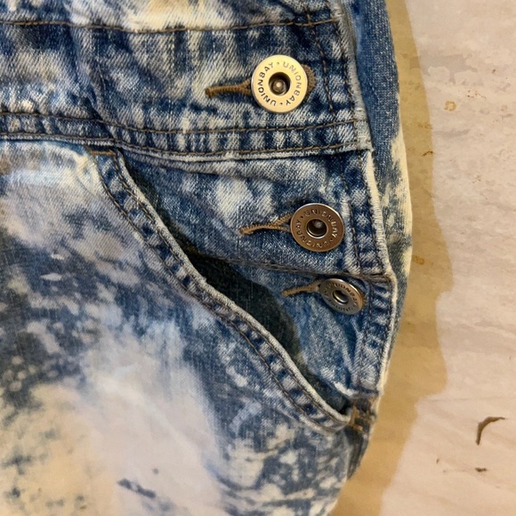 VINTAGE Unionbay Shorts Overalls Womens Indigo Denim Logo Cotton - Picture 4 of 16